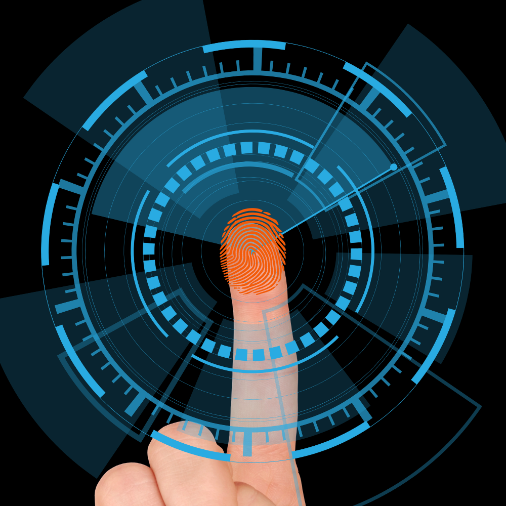 Decorative Image of Fingerprint Scan