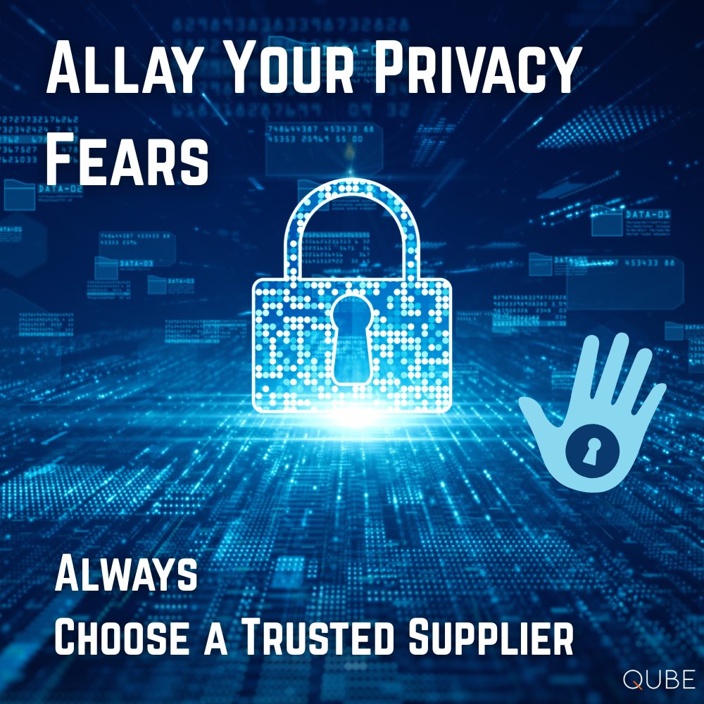Banner: Allay Your Privacy Fears - Always Choose a Trusted Supplier