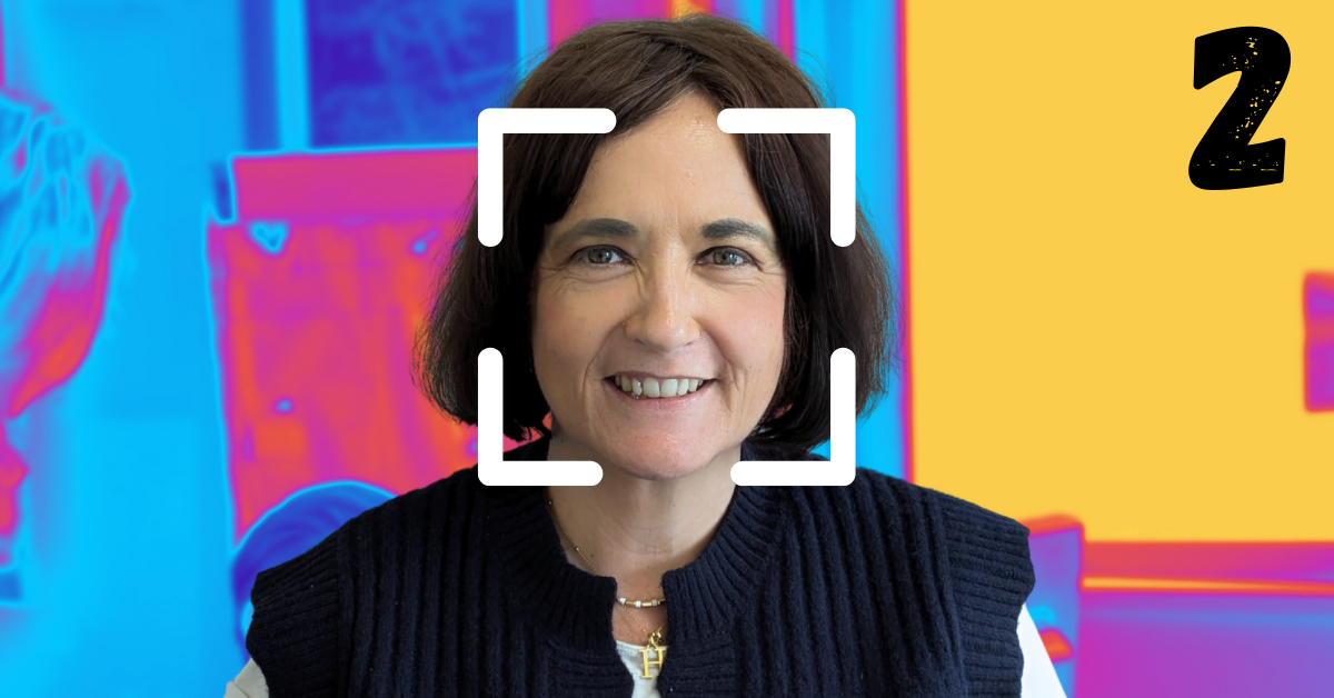 2. Face Detection - Colourful picture of a lady smiling