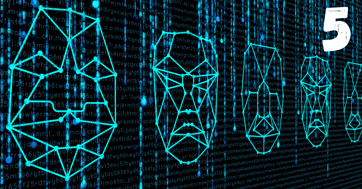 A futuristic image of a facial map
