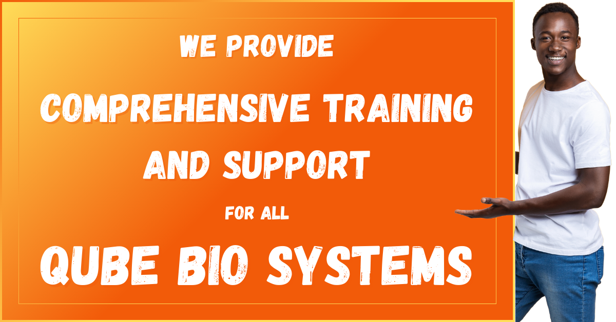 Decorative image with tag - We provide comprehensive training and support for all qube bio palm vein payment setup and systems